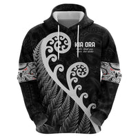 Kia Ora Maori Language Zip Hoodie Te Reo Maori Koru Fern Art LT9 - Polynesian Pride