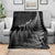 New Zealand Te Reo Māori Blanket Simple Black Fern