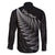 New Zealand Te Reo Māori Family Matching Off The Shoulder Long Sleeve Dress and Hawaiian Shirt Simple Black Fern