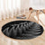 New Zealand Te Reo Māori Round Carpet Simple Black Fern