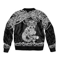 Te Reo Maori Tiki Inspired Art Bomber Jacket
