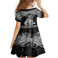 Te Reo Maori Tiki Inspired Art Family Matching Summer Maxi Dress and Hawaiian Shirt LT9 - Polynesian Pride