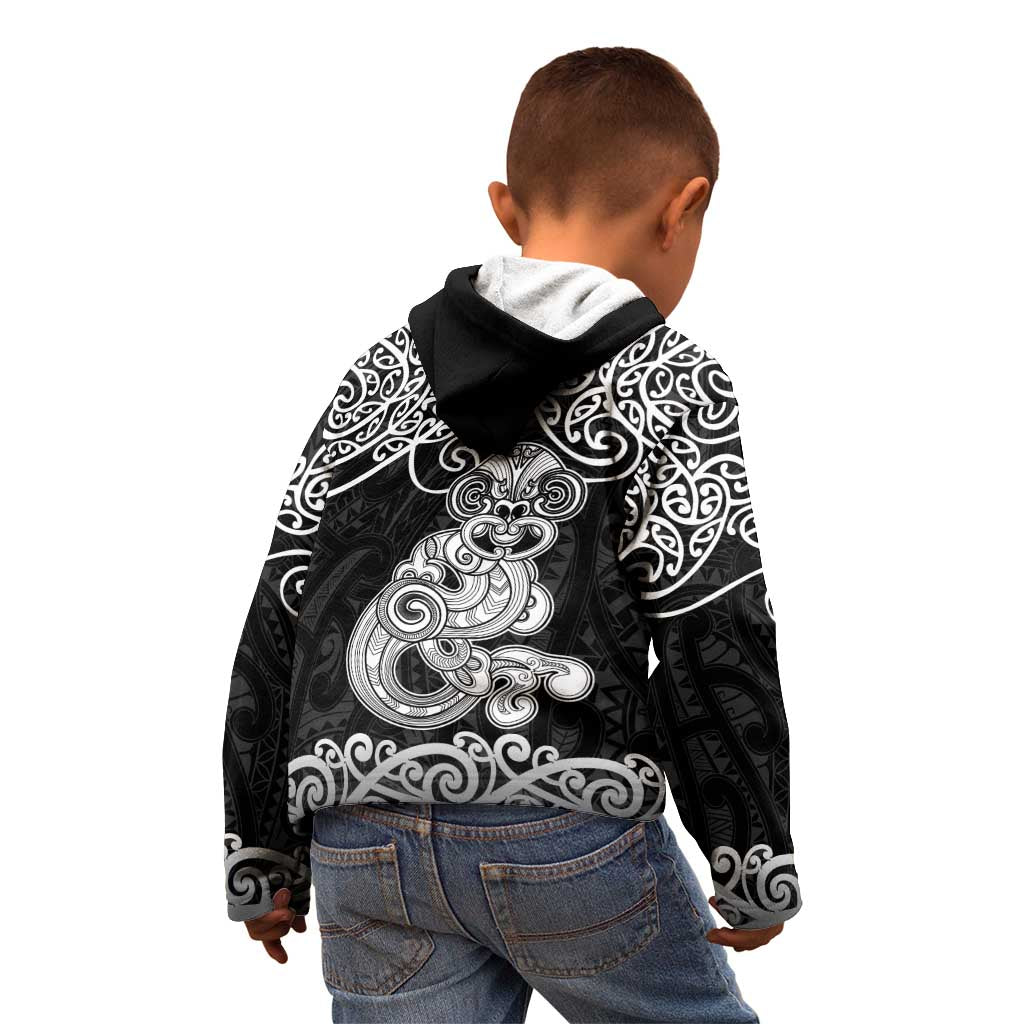 Te Reo Maori Tiki Inspired Art Kid Hoodie