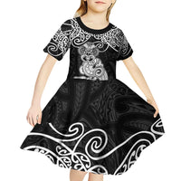 Te Reo Maori Tiki Inspired Art Kid Short Sleeve Dress