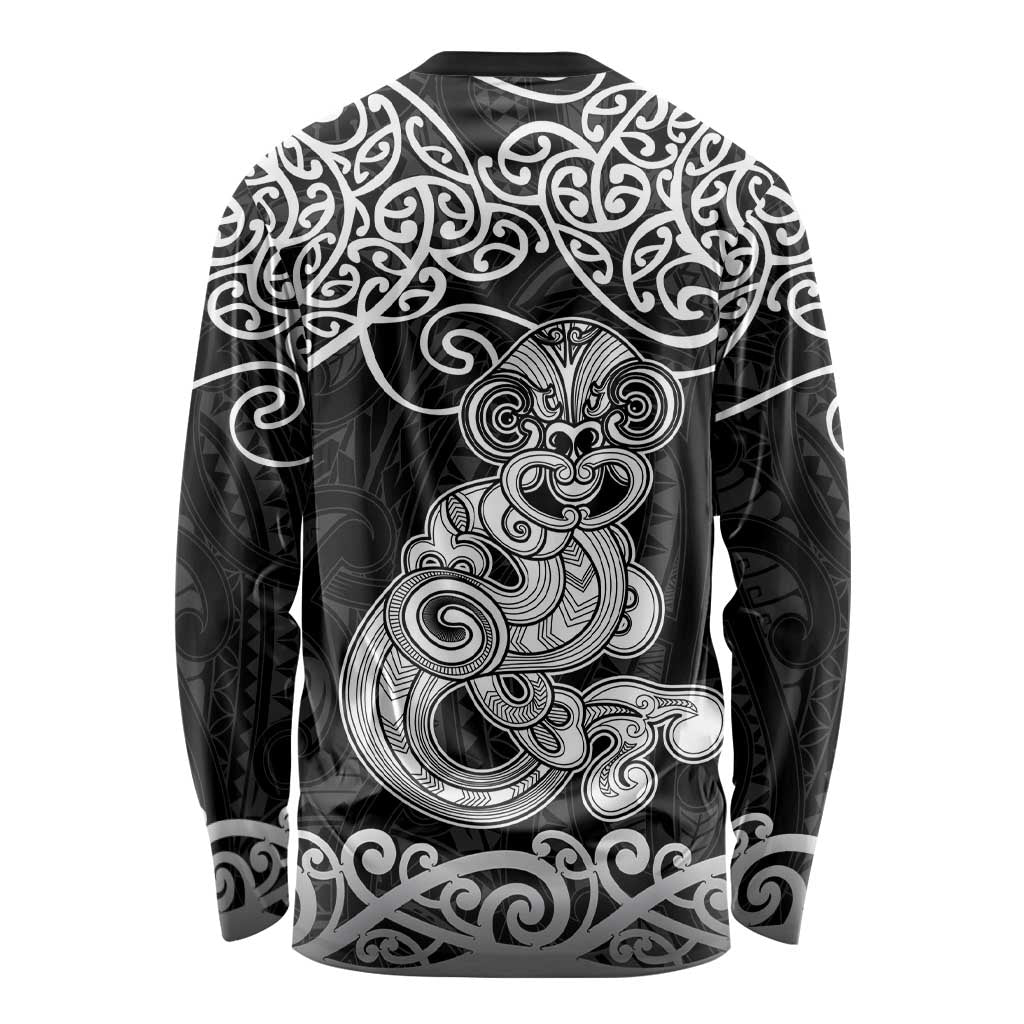 Te Reo Maori Tiki Inspired Art Long Sleeve Shirt LT9 - Polynesian Pride
