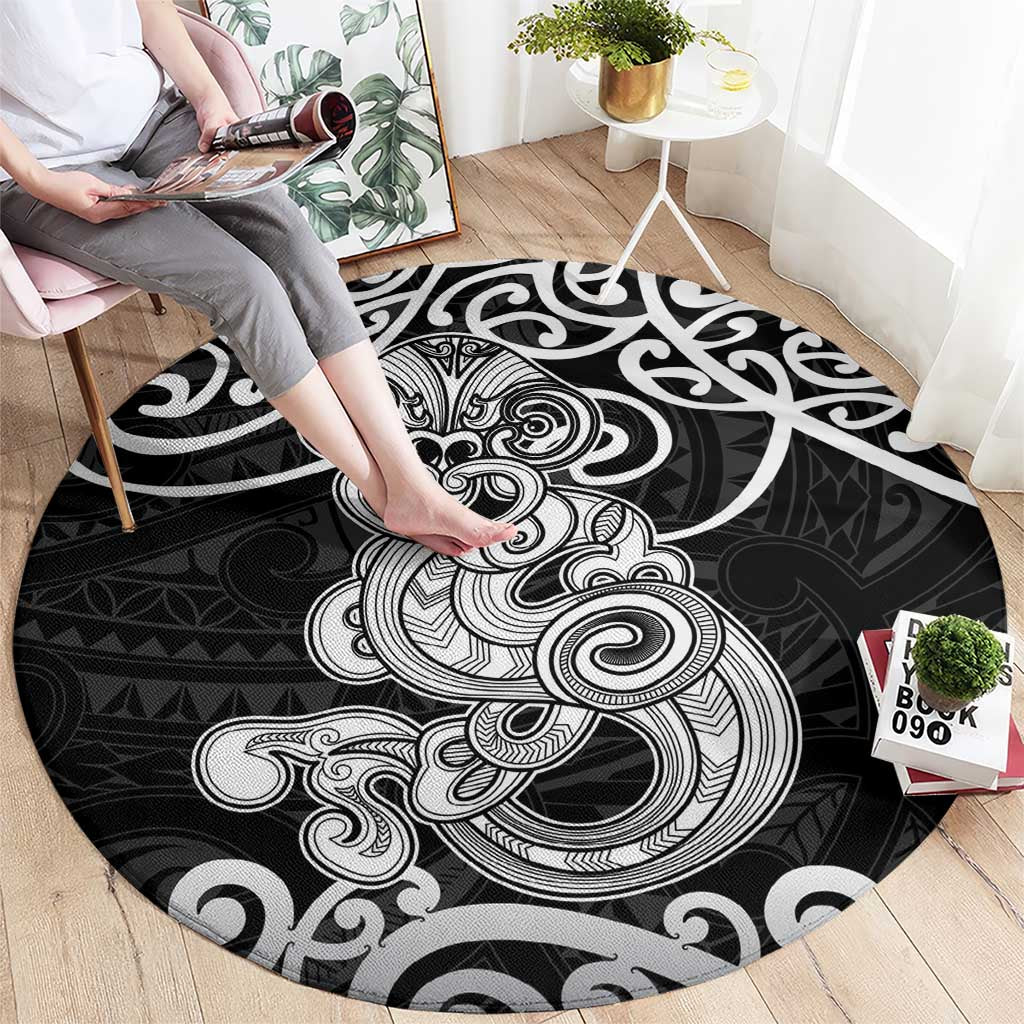 Te Reo Maori Tiki Inspired Art Round Carpet LT9 - Polynesian Pride