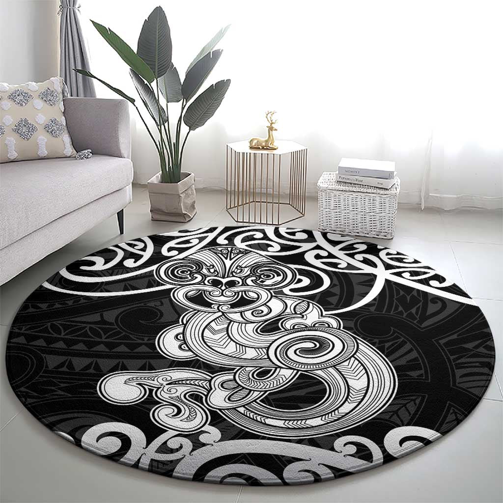Te Reo Maori Tiki Inspired Art Round Carpet LT9 - Polynesian Pride