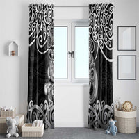 Te Reo Maori Tiki Inspired Art Window Curtain