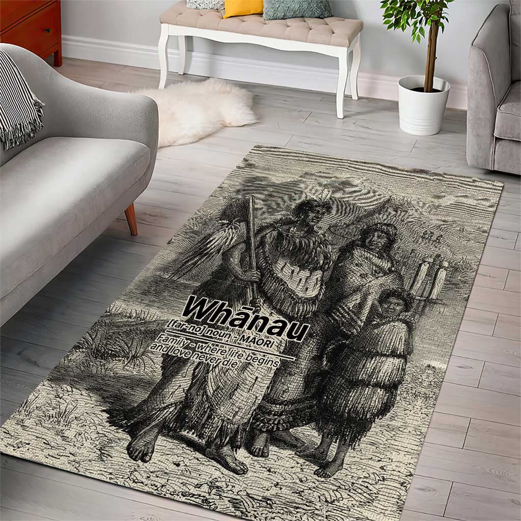 Whanau Maori Language Area Rug Te Reo Maori Inspired Art