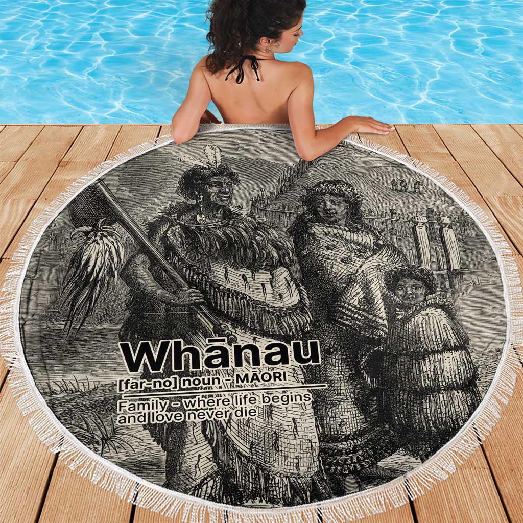 Whanau Maori Language Beach Blanket Te Reo Maori Inspired Art