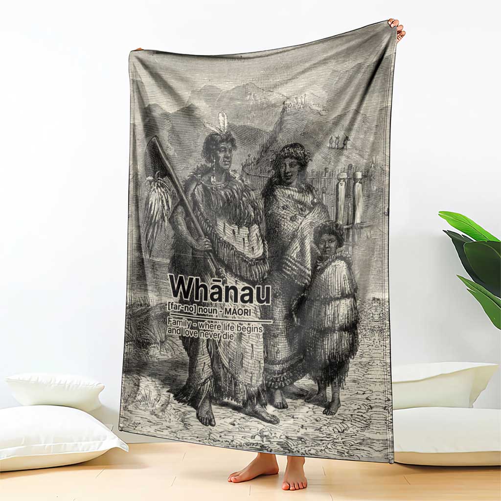 Whanau Maori Language Blanket Te Reo Maori Inspired Art