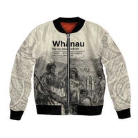 Whanau Maori Language Bomber Jacket Te Reo Maori Inspired Art