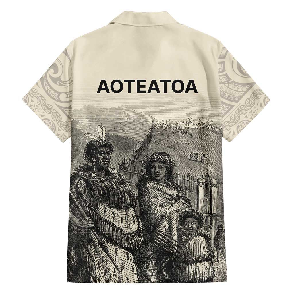 Whanau Maori Language Family Matching Off Shoulder Maxi Dress and Hawaiian Shirt Te Reo Maori Inspired Art