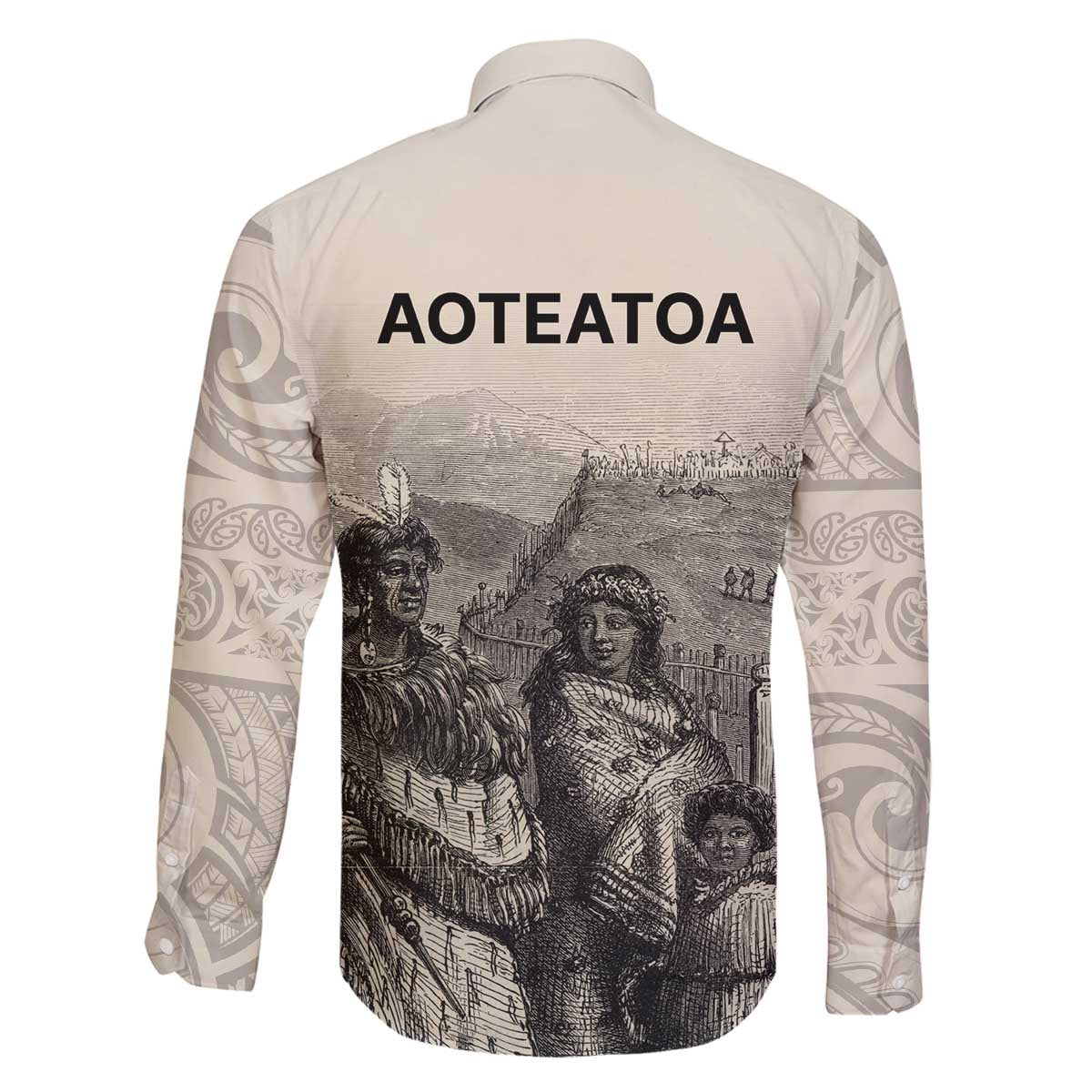 Whanau Maori Language Family Matching Puletasi and Hawaiian Shirt Te Reo Maori Inspired Art