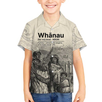 Whanau Maori Language Family Matching Puletasi and Hawaiian Shirt Te Reo Maori Inspired Art