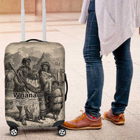Whanau Maori Language Luggage Cover Te Reo Maori Inspired Art LT9 Nude - Polynesian Pride