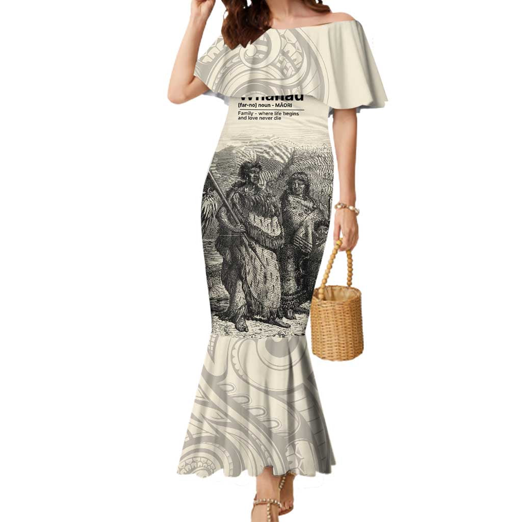 Whanau Maori Language Mermaid Dress Te Reo Maori Inspired Art LT9 Women Nude - Polynesian Pride