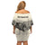 Whanau Maori Language Off Shoulder Short Dress Te Reo Maori Inspired Art