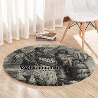 Whanau Maori Language Round Carpet Te Reo Maori Inspired Art LT9 - Polynesian Pride