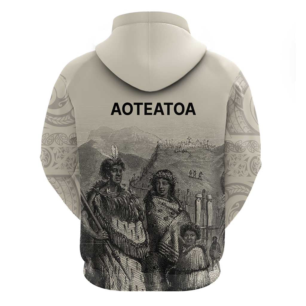 Whanau Maori Language Zip Hoodie Te Reo Maori Inspired Art LT9 - Polynesian Pride