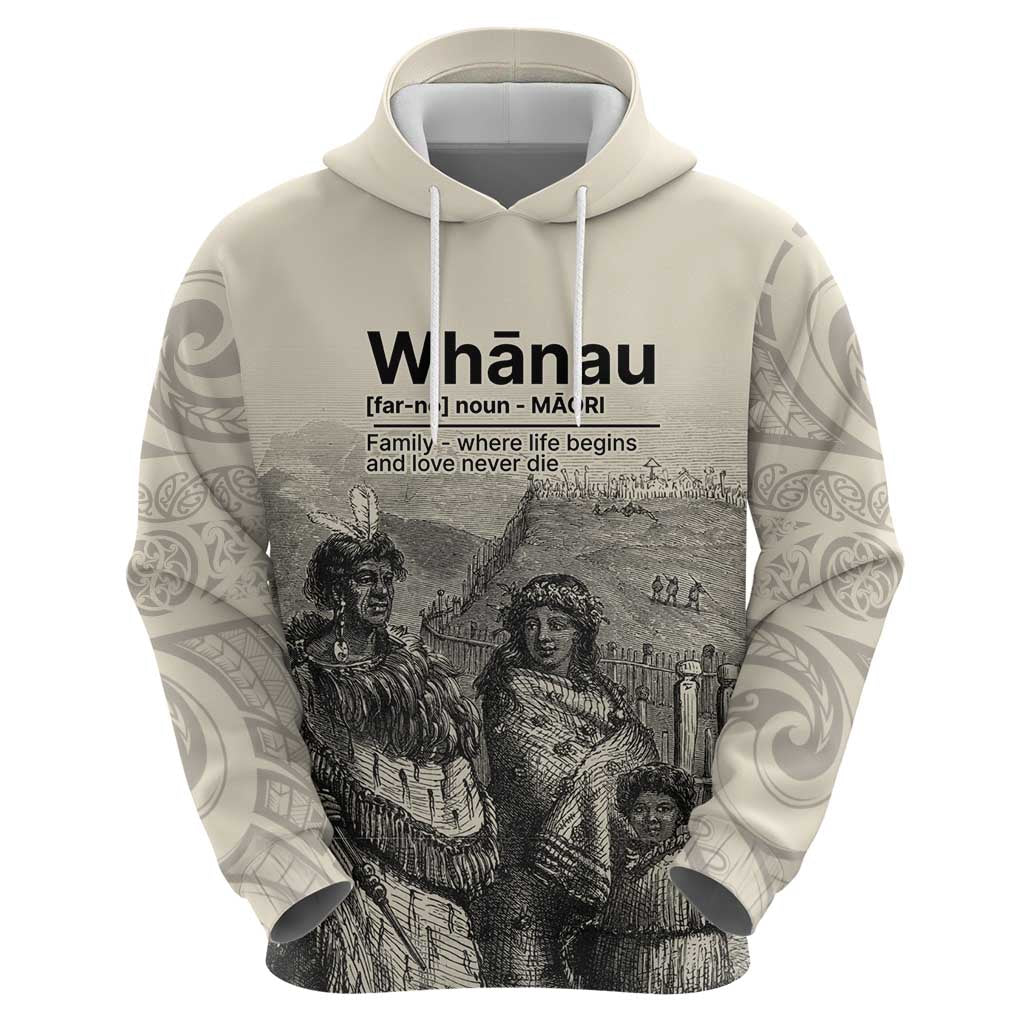 Whanau Maori Language Zip Hoodie Te Reo Maori Inspired Art LT9 - Polynesian Pride