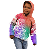 Polynesian Sunset Plumeria Kid Hoodie Pacific Island Tribal Blossom Style LT9 - Polynesian Pride