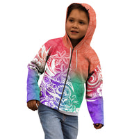Polynesian Sunset Plumeria Kid Hoodie Pacific Island Tribal Blossom Style LT9 - Polynesian Pride