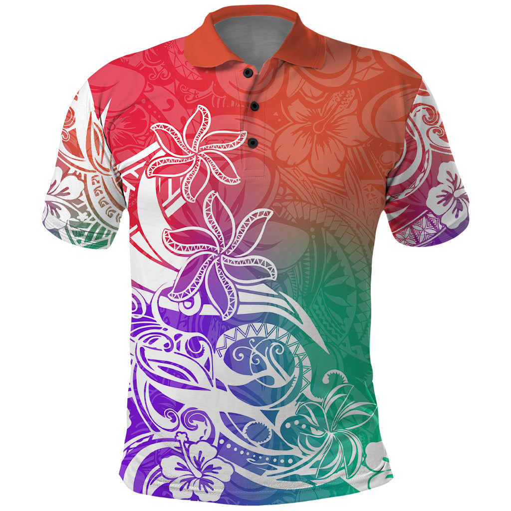 Polynesian Sunset Plumeria Polo Shirt Pacific Island Tribal Blossom Style LT9 Blossom - Polynesian Pride