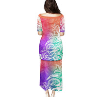 Polynesian Sunset Plumeria Puletasi Pacific Island Tribal Blossom Style LT9 - Polynesian Pride