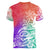 Polynesian Sunset Plumeria Women V Neck T Shirt Pacific Island Tribal Blossom Style LT9 - Polynesian Pride