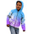 Polynesian Sunset Plumeria Kid Hoodie Pacific Island Tribal Blue Style LT9 - Polynesian Pride