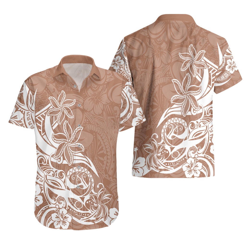 Polynesian Sunset Plumeria Hawaiian Shirt Pacific Island Tribal Nude Style LT9 - Polynesian Pride