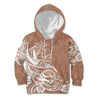 Polynesian Sunset Plumeria Kid Hoodie Pacific Island Tribal Nude Style LT9 Hoodie Nude - Polynesian Pride