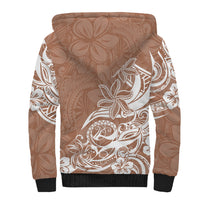 Polynesian Sunset Plumeria Sherpa Hoodie Pacific Island Tribal Nude Style LT9 - Polynesian Pride