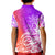 Polynesian Sunset Plumeria Kid Polo Shirt Pacific Island Tribal Purple Style LT9 - Polynesian Pride