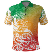 Polynesian Sunset Plumeria Polo Shirt Pacific Island Tribal Reggae Style LT9 Reggae - Polynesian Pride