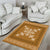 Hawaiian Quilt Block Design Area Rug Gold Hawaii Culture Motifs - Polynesian Pride