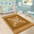 Hawaiian Quilt Block Design Area Rug Gold Hawaii Culture Motifs - Polynesian Pride