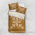 Hawaiian Quilt Block Design Bedding Set Gold Hawaii Culture Motifs - Polynesian Pride
