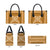 Hawaiian Quilt Block Design Leather Bag Gold Hawaii Culture Motifs - Polynesian Pride
