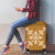 Hawaiian Quilt Block Design Luggage Cover Gold Hawaii Culture Motifs - Polynesian Pride