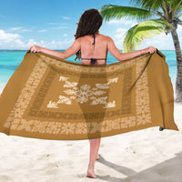 Hawaiian Quilt Block Design Sarong Gold Hawaii Culture Motifs - Polynesian Pride
