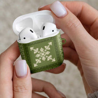 Hawaiian Quilt Block Design AirPods Case Lime Hawaii Culture Motifs - Polynesian Pride