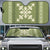 Hawaiian Quilt Block Design Auto Sun Shade Lime Hawaii Culture Motifs - Polynesian Pride