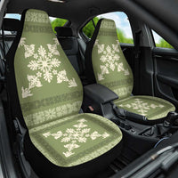 Hawaiian Quilt Block Design Car Seat Cover Lime Hawaii Culture Motifs - Polynesian Pride