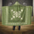 Hawaiian Quilt Block Design Hooded Blanket Lime Hawaii Culture Motifs - Polynesian Pride