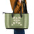 Hawaiian Quilt Block Design Leather Tote Bag Lime Hawaii Culture Motifs - Polynesian Pride