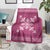 Hawaiian Quilt Block Design Blanket Pink Hawaii Culture Motifs - Polynesian Pride