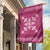 Hawaiian Quilt Block Design Garden Flag Pink Hawaii Culture Motifs - Polynesian Pride
