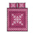 Hawaiian Quilt Block Design Quilt Bed Set Pink Hawaii Culture Motifs - Polynesian Pride